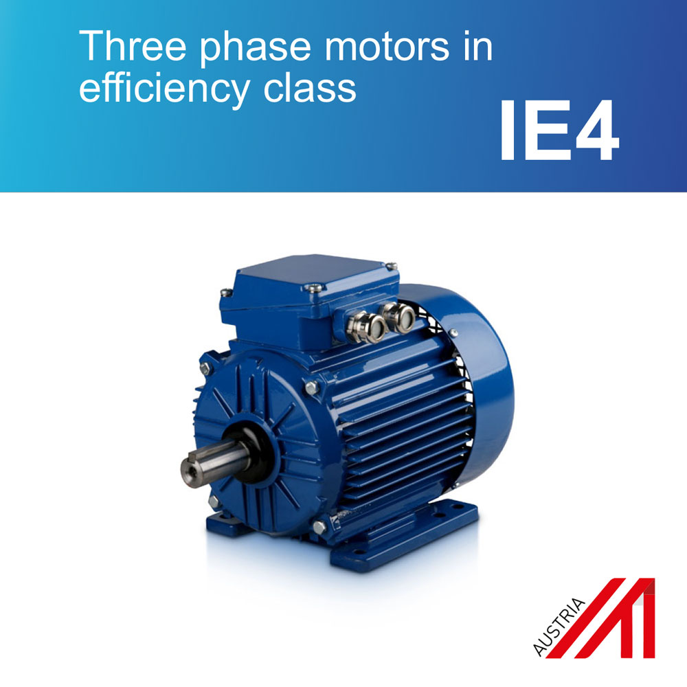 Three phase motors in efficiency class IE4